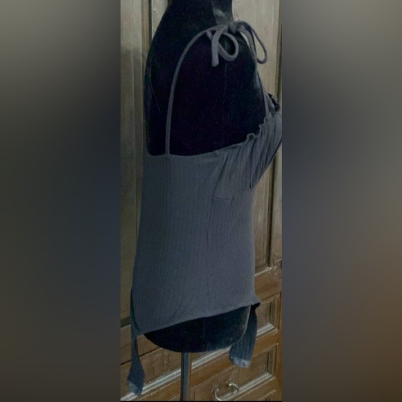 Shein blk ribbed sleeveless bodysuit - Size Large Medium with Bag - Picture 2 of 9